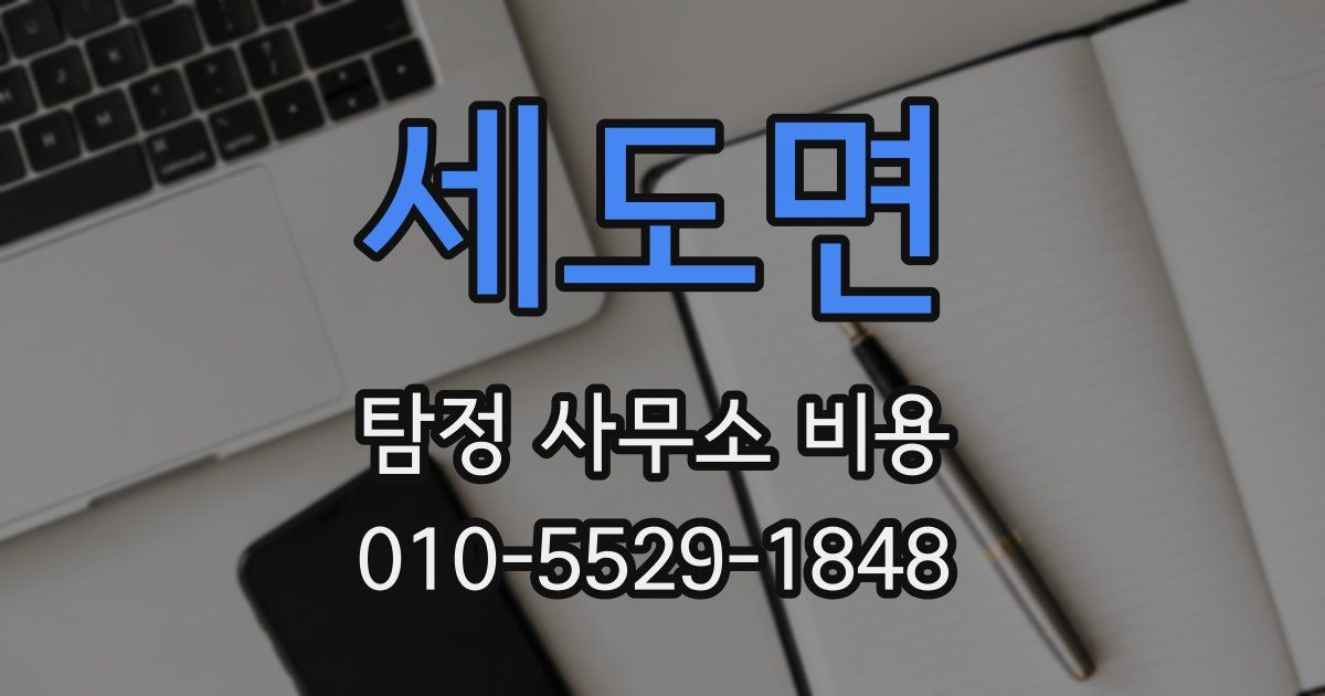 세도면 탐정 사무소 비용