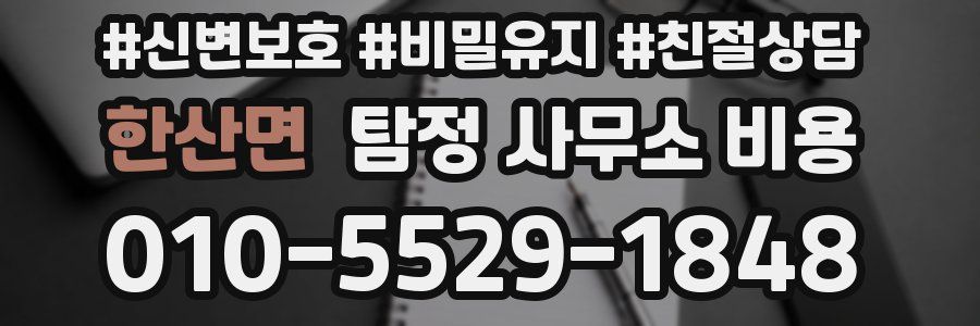 한산면 탐정 사무소 비용