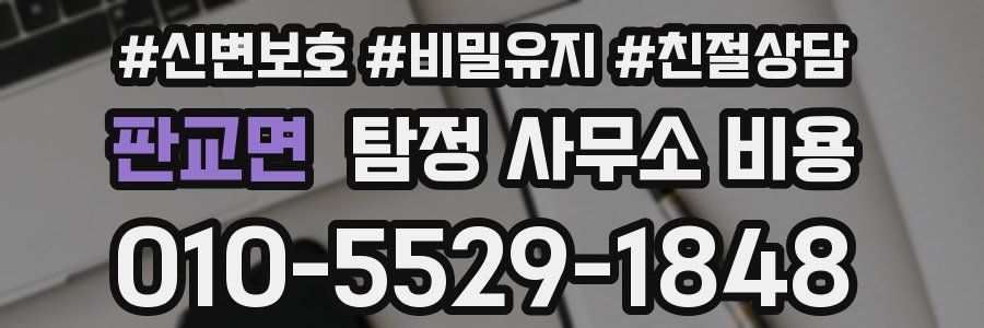 판교면 탐정 사무소 비용
