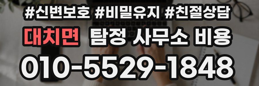 대치면 탐정 사무소 비용