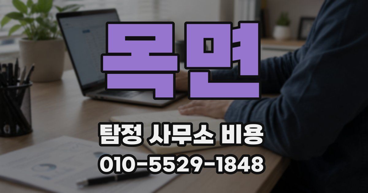 목면 탐정 사무소 비용