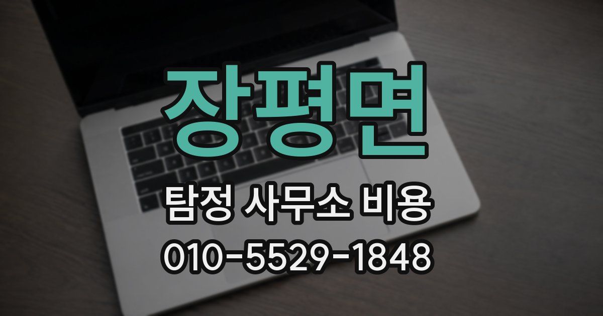 장평면 탐정 사무소 비용