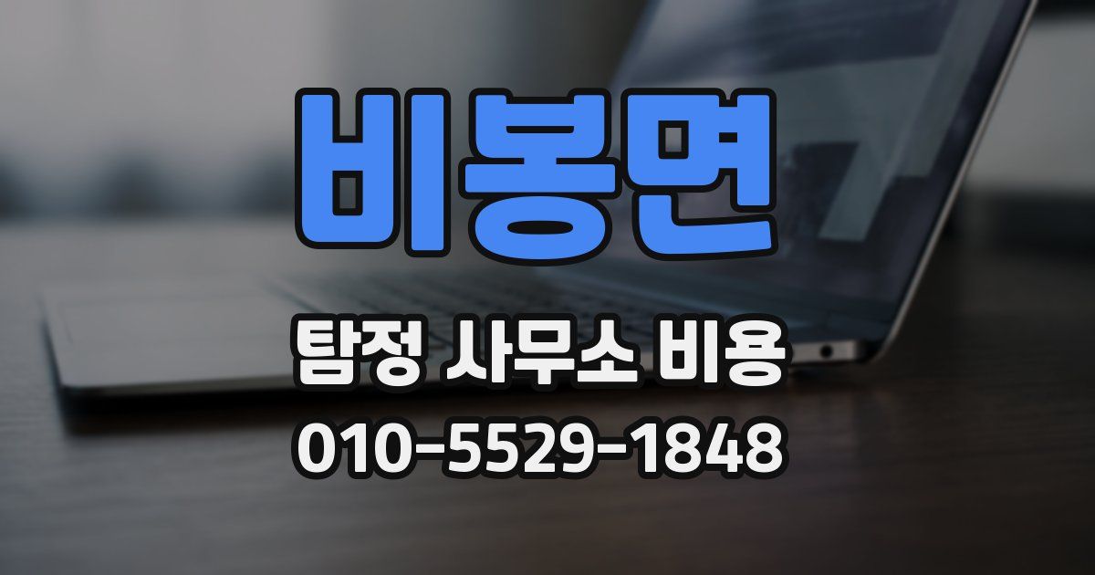 비봉면 탐정 사무소 비용