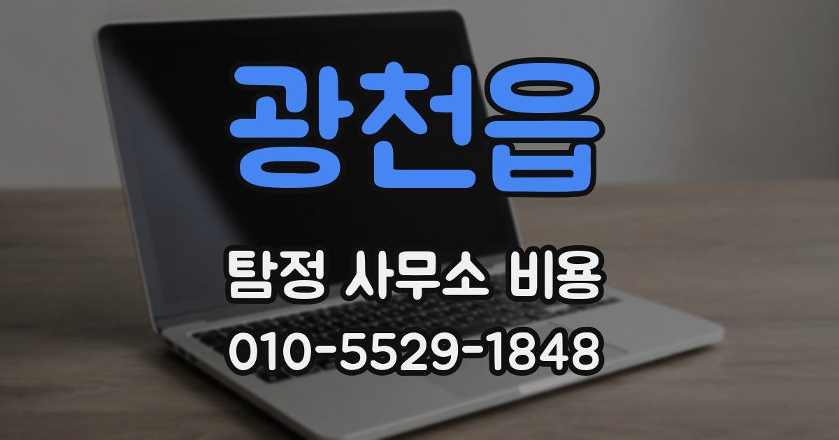 광천읍 탐정 사무소 비용