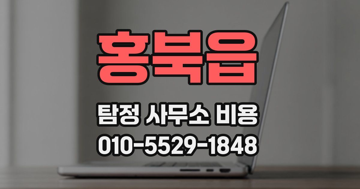 홍북읍 탐정 사무소 비용