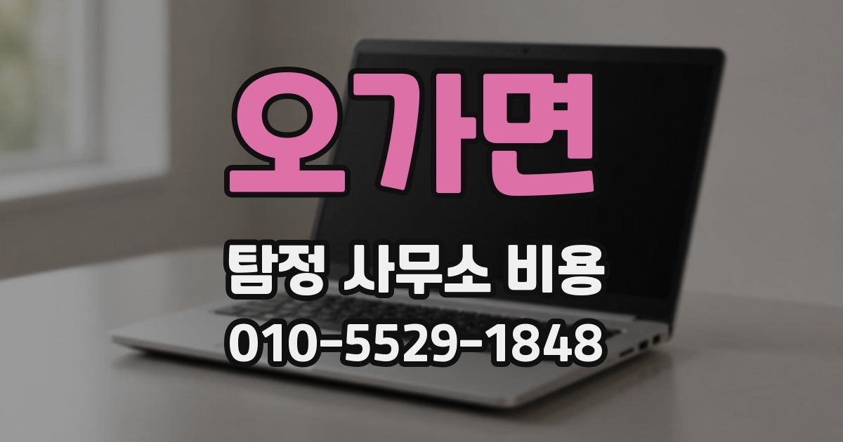 오가면 탐정 사무소 비용
