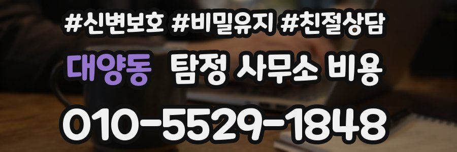 대양동 탐정 사무소 비용