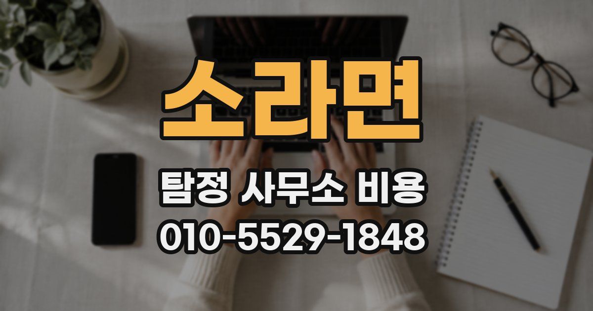 소라면 탐정 사무소 비용
