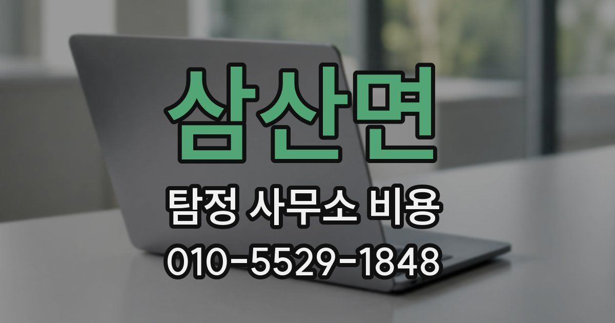 삼산면 탐정 사무소 비용
