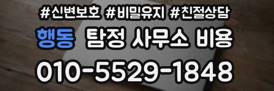 행동 탐정 사무소 비용