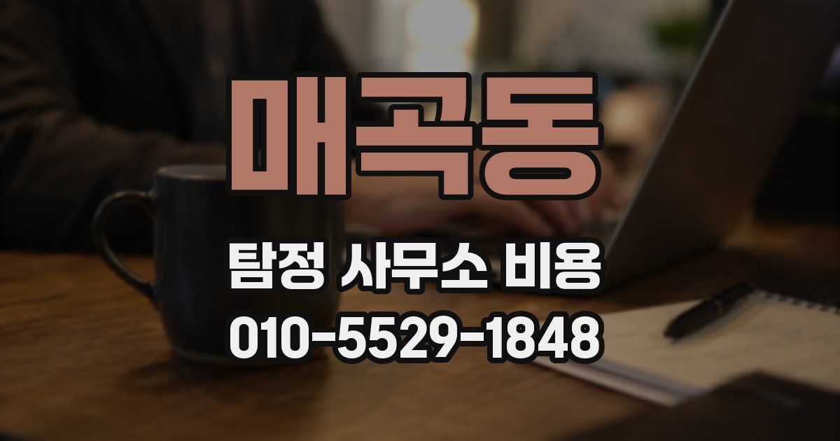 매곡동 탐정 사무소 비용
