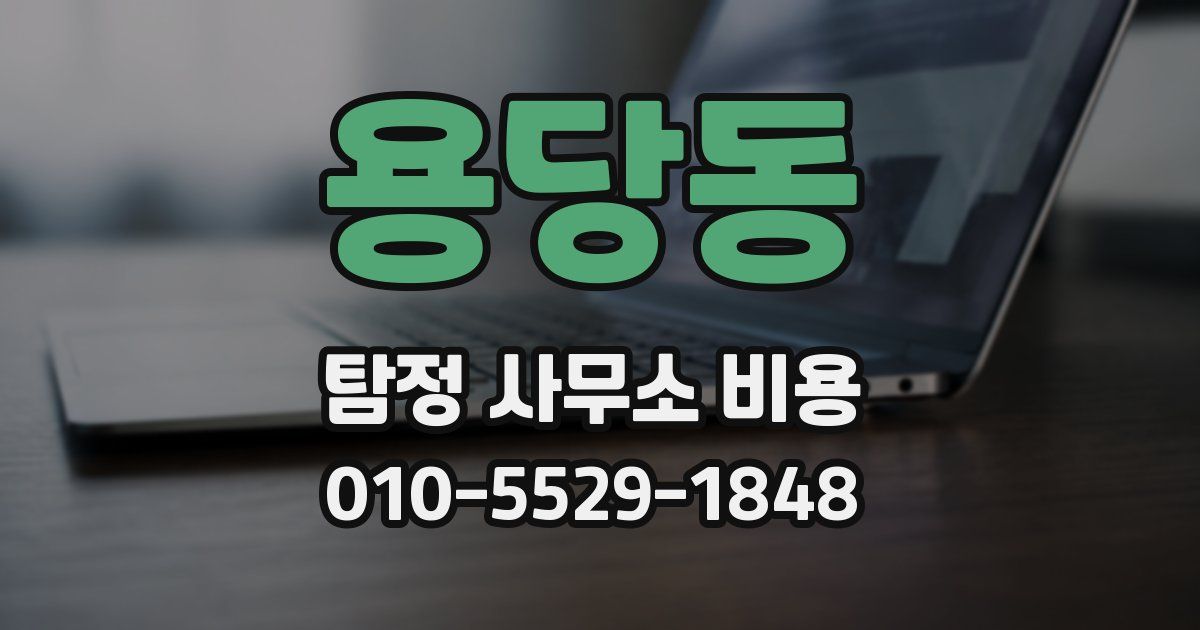 용당동 탐정 사무소 비용