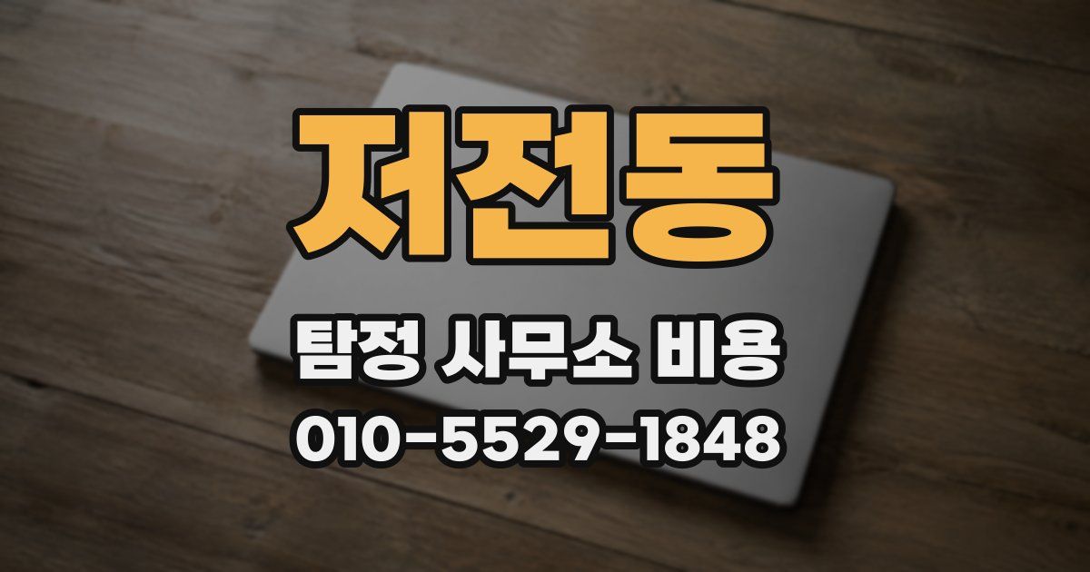 저전동 탐정 사무소 비용