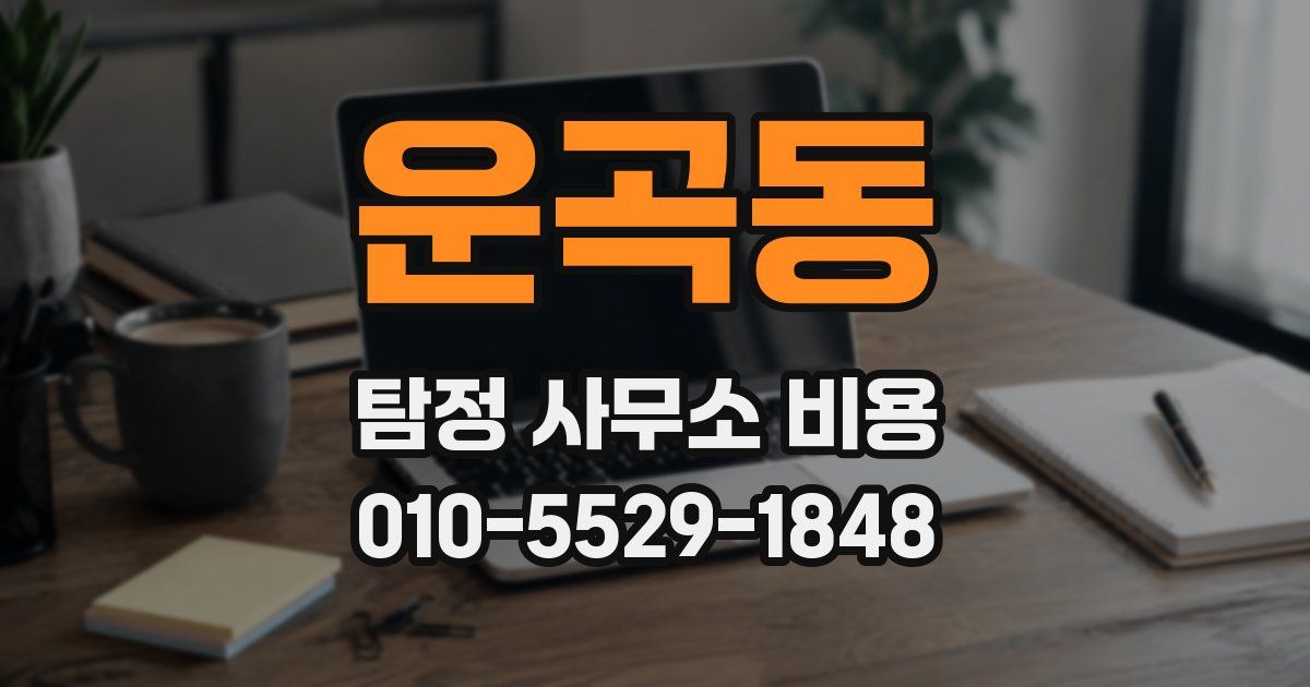 운곡동 탐정 사무소 비용