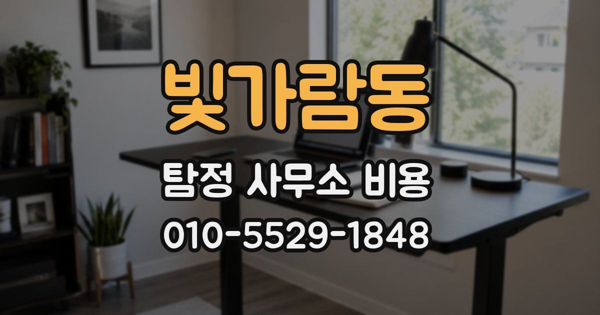 빛가람동 탐정 사무소 비용
