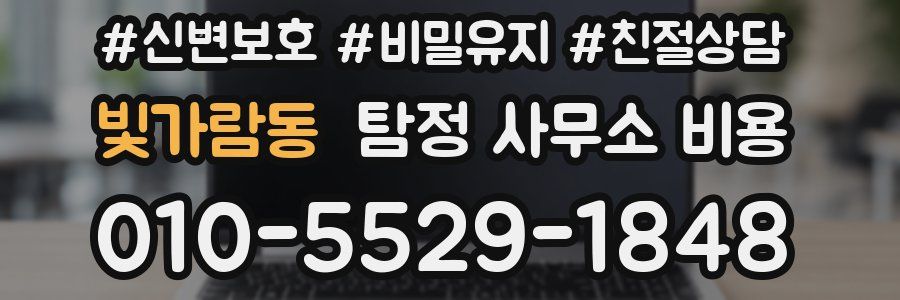 빛가람동 탐정 사무소 비용