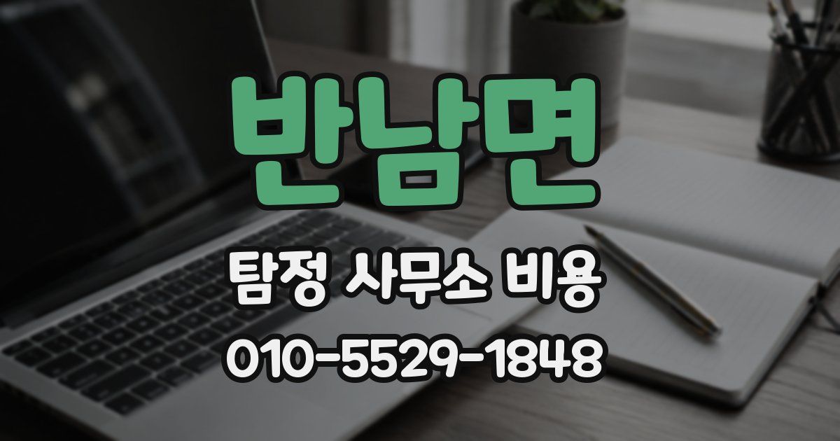 반남면 탐정 사무소 비용