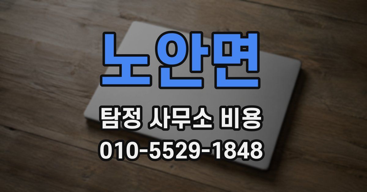 노안면 탐정 사무소 비용