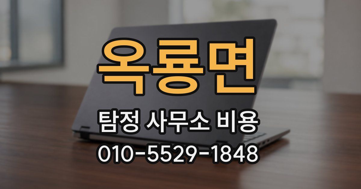 옥룡면 탐정 사무소 비용