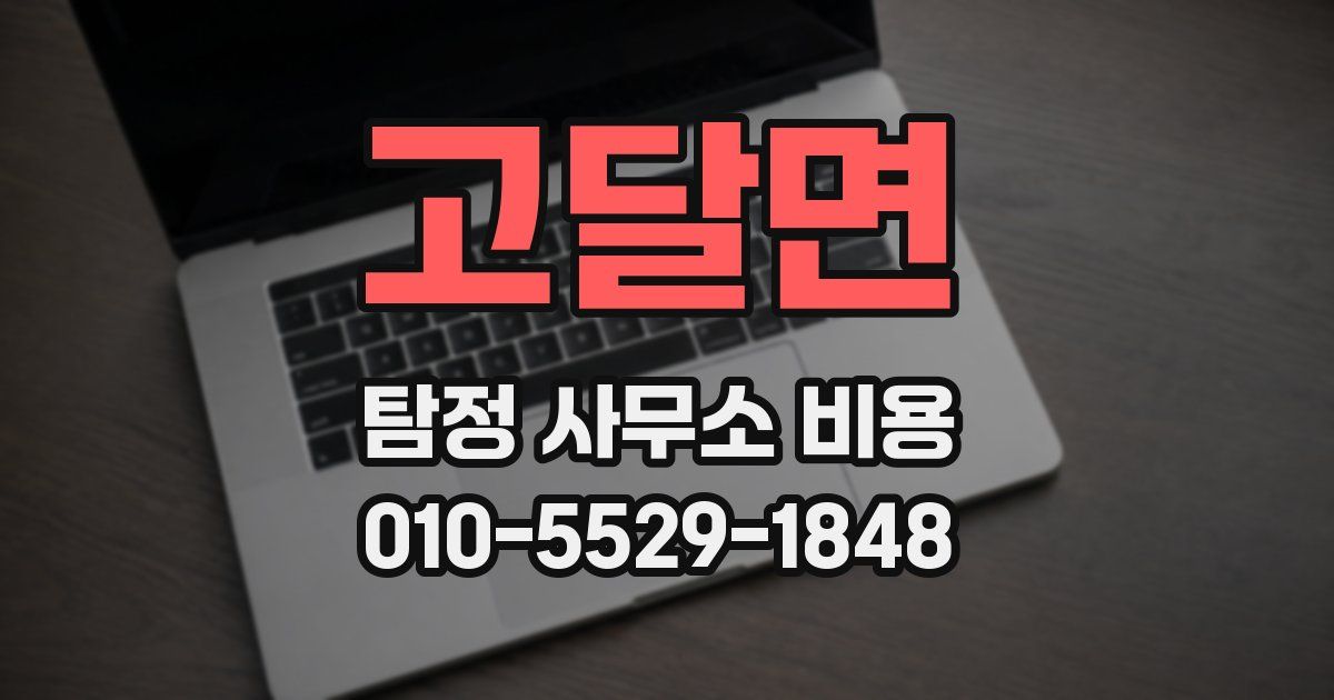 고달면 탐정 사무소 비용