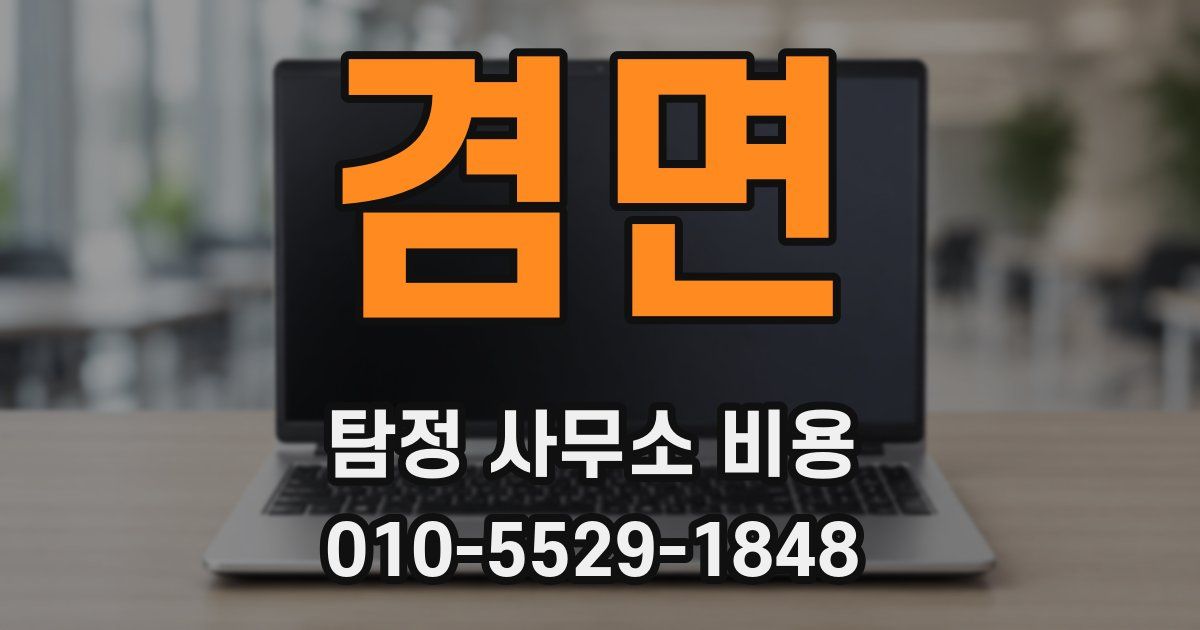 겸면 탐정 사무소 비용