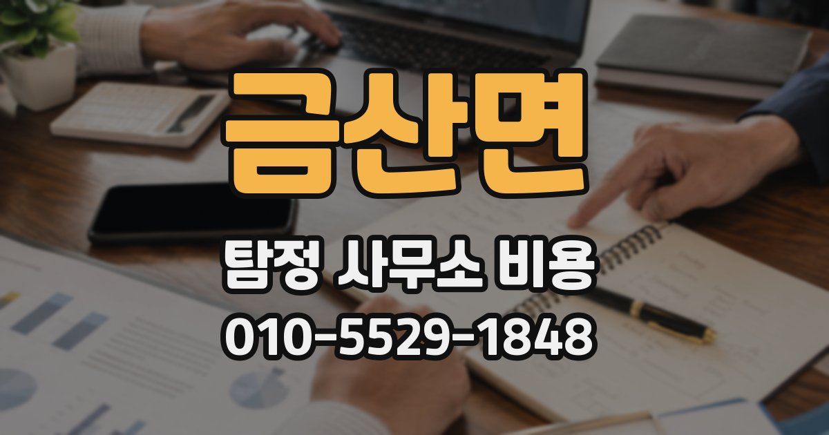 금산면 탐정 사무소 비용
