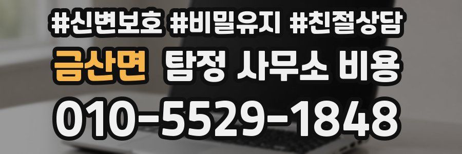 금산면 탐정 사무소 비용