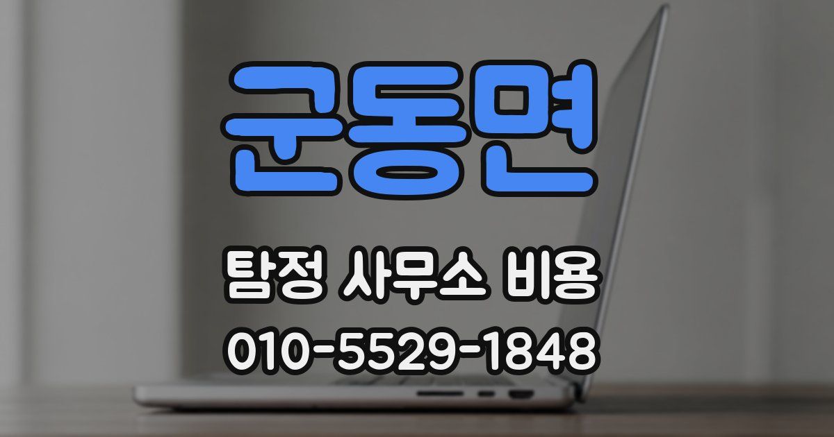 군동면 탐정 사무소 비용