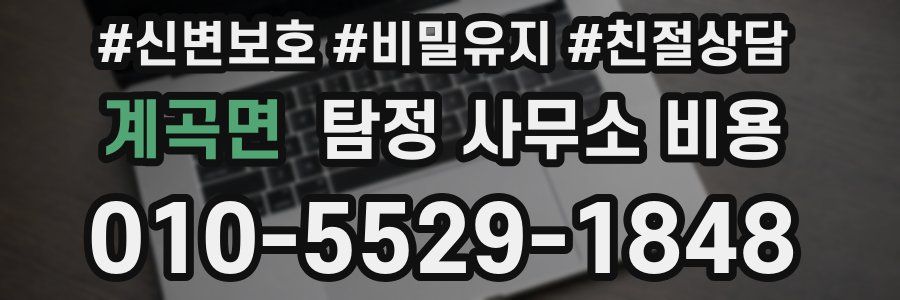 계곡면 탐정 사무소 비용