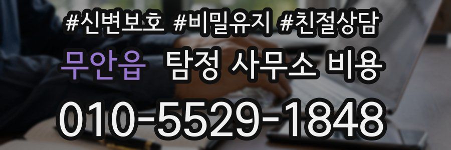 무안읍 탐정 사무소 비용