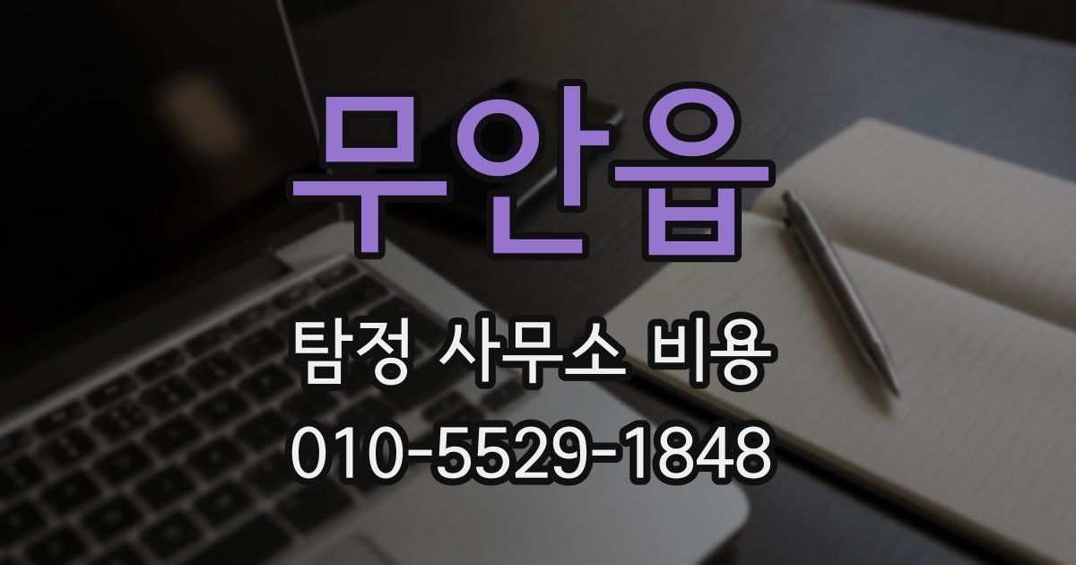 무안읍 탐정 사무소 비용
