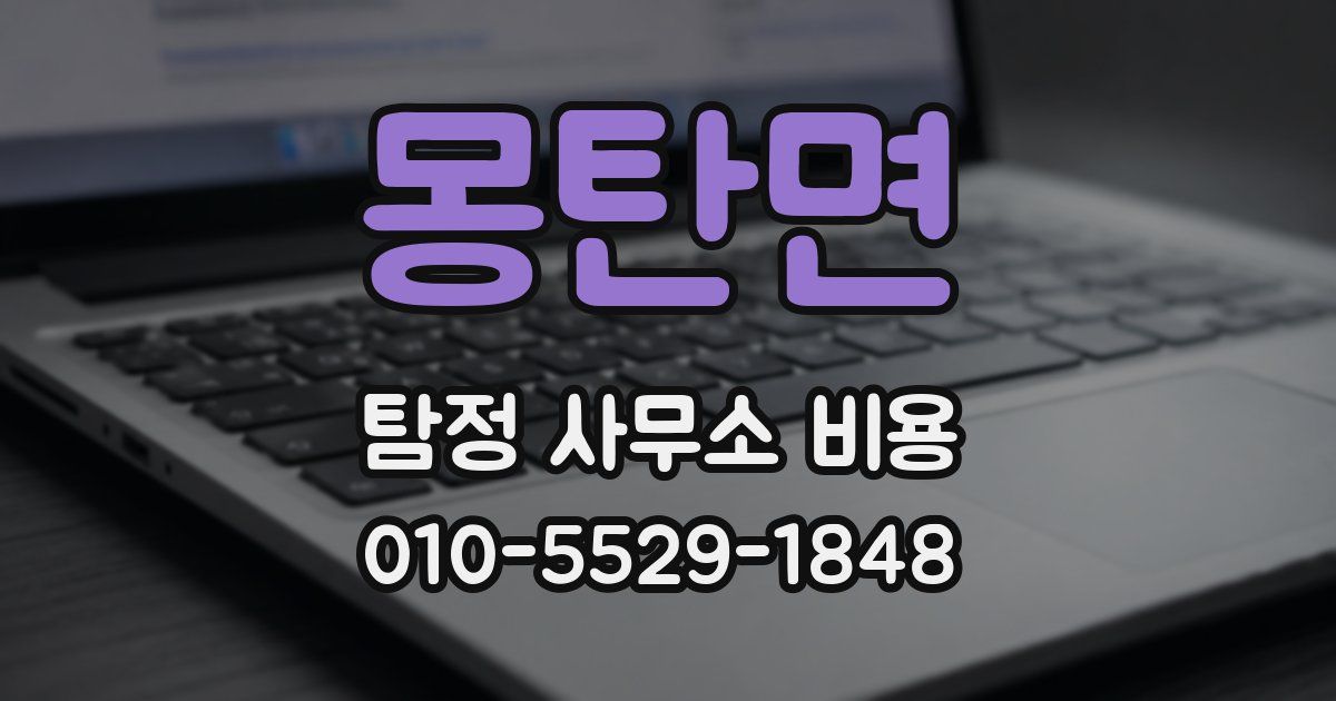 몽탄면 탐정 사무소 비용