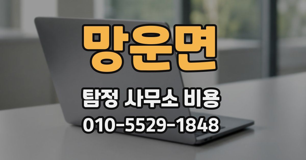 망운면 탐정 사무소 비용