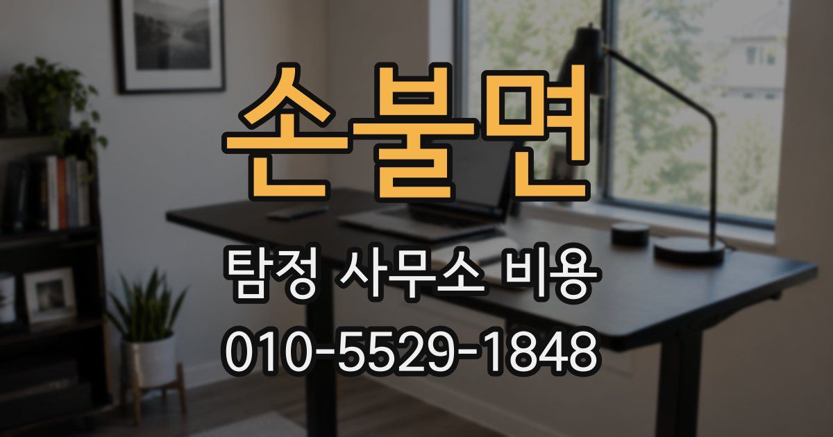 손불면 탐정 사무소 비용