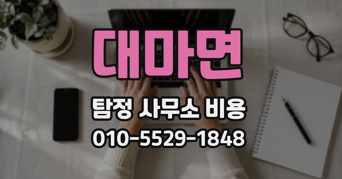 대마면 탐정 사무소 비용