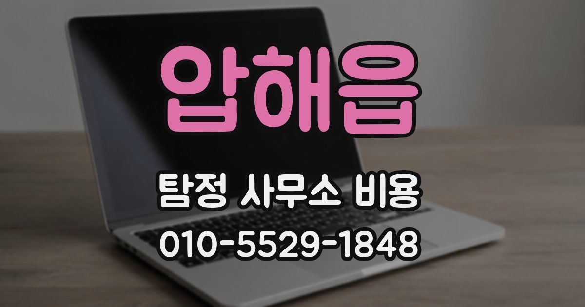 압해읍 탐정 사무소 비용