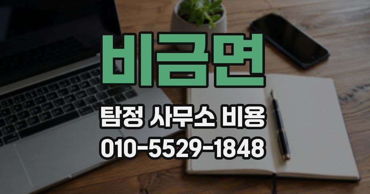 비금면 탐정 사무소 비용