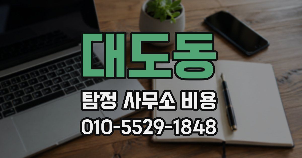 대도동 탐정 사무소 비용