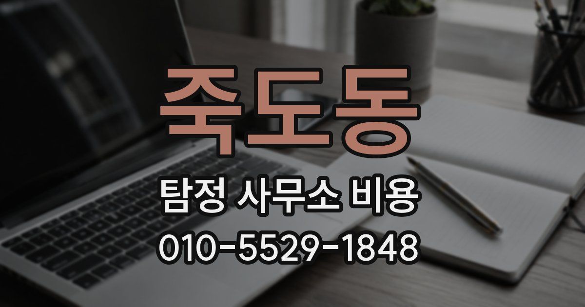 죽도동 탐정 사무소 비용
