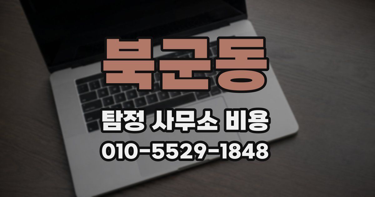 북군동 탐정 사무소 비용