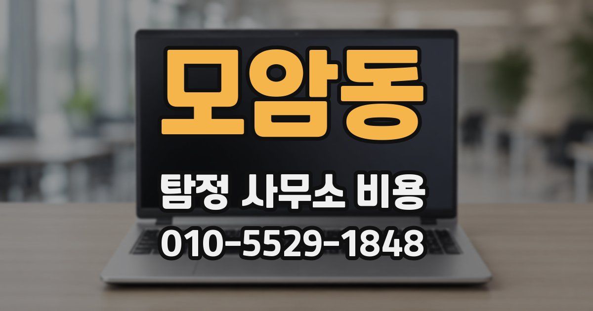 모암동 탐정 사무소 비용