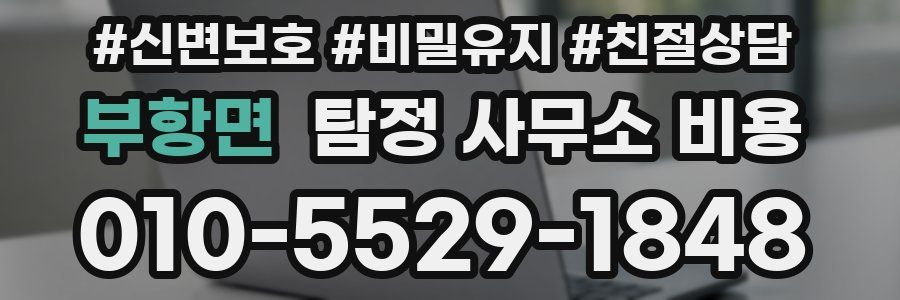 부항면 탐정 사무소 비용