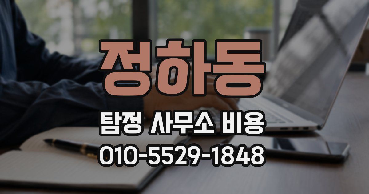 정하동 탐정 사무소 비용