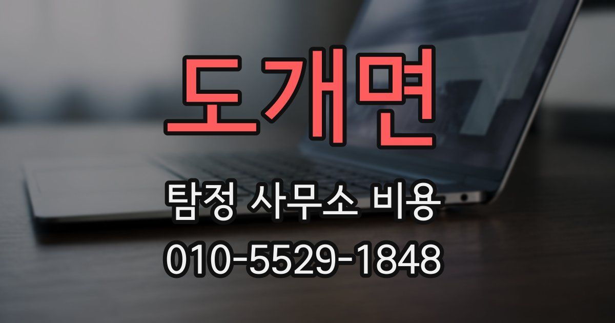 도개면 탐정 사무소 비용