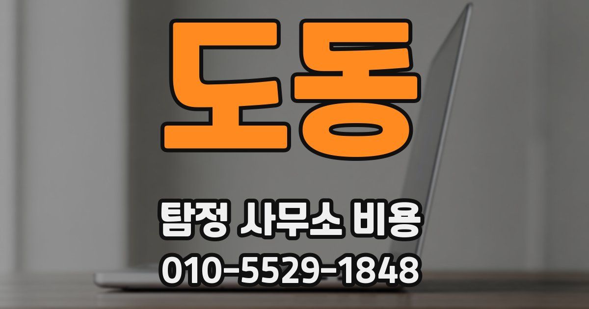 도동 탐정 사무소 비용