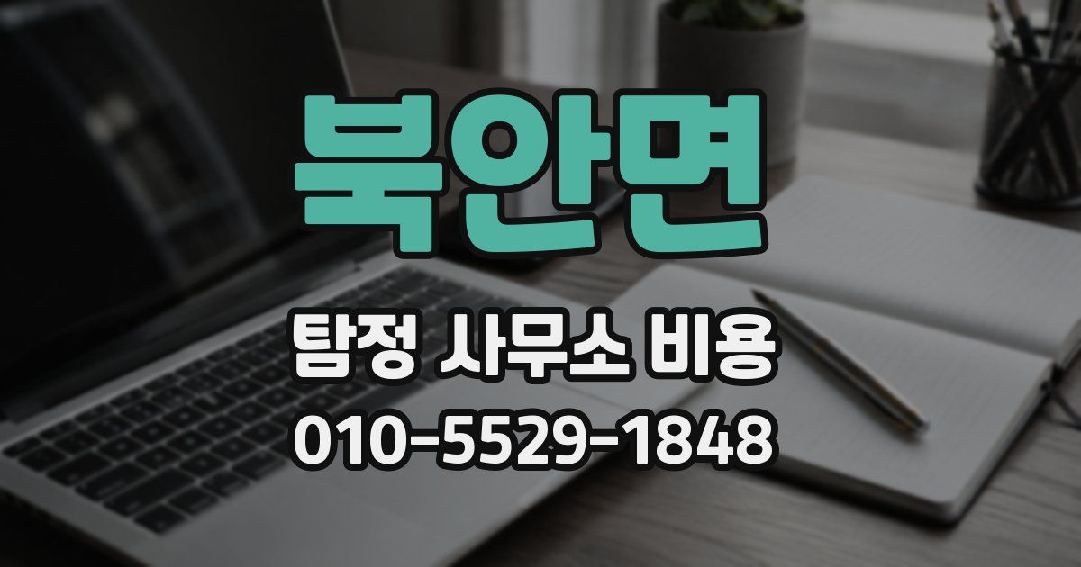 북안면 탐정 사무소 비용