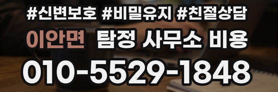 이안면 탐정 사무소 비용