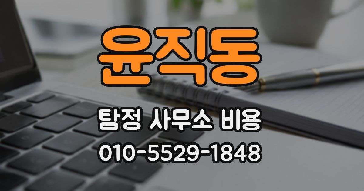 윤직동 탐정 사무소 비용