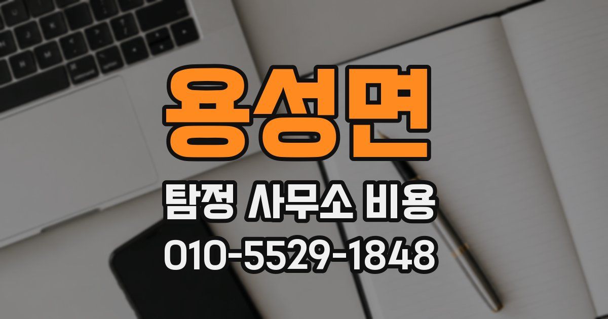 용성면 탐정 사무소 비용