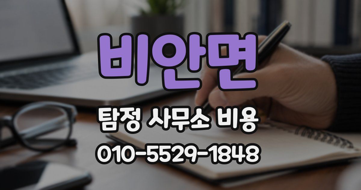 비안면 탐정 사무소 비용